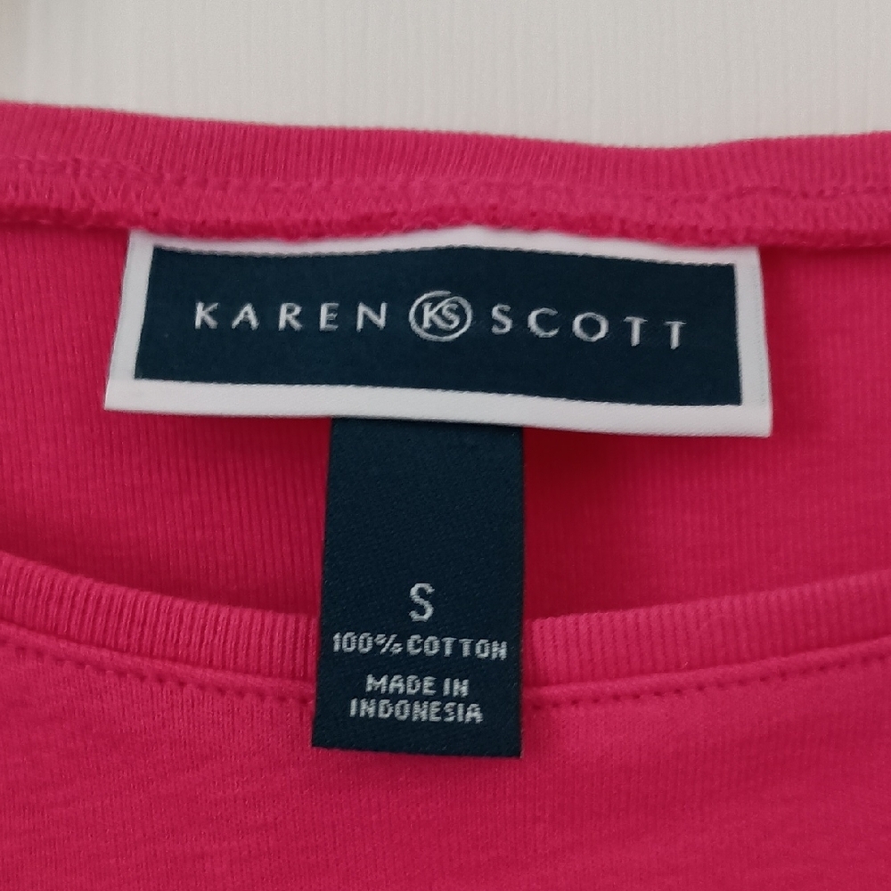 Karen Scott Bright Pink Sleeveless Tank Top - Picture 4 of 4
